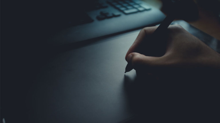 Website Graphic Designer Working