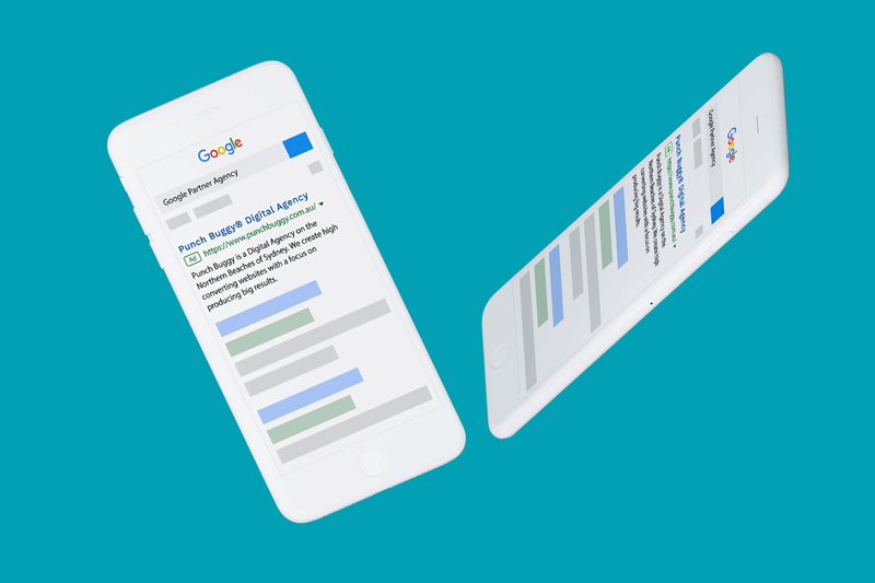 Google AdWords Search Ads On Smartphone