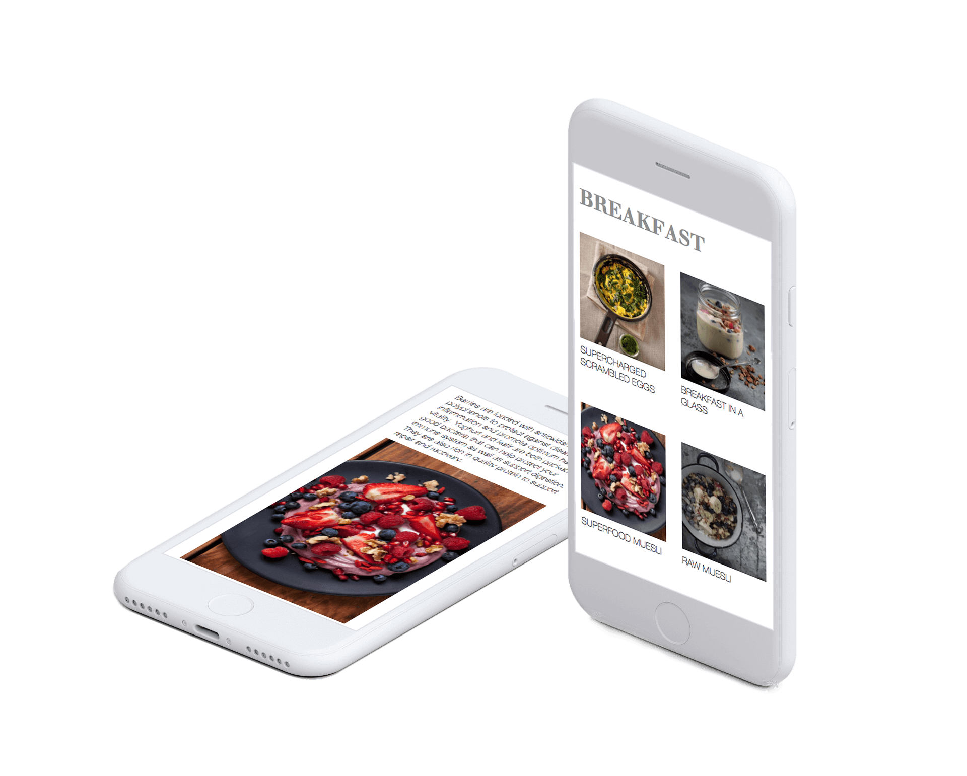 The Healthy Chef Website on Mobile